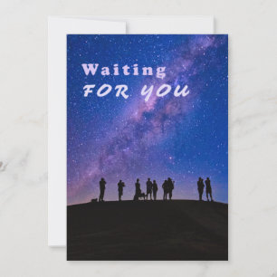 Esperando por você, cartão de saudação