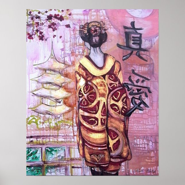 Esperando seu Verdadeiro Amor - Geisha Impressão (Frente)