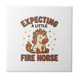 Esperando Um Pequeno Cavalo De Fogo Camisa De Bebê
