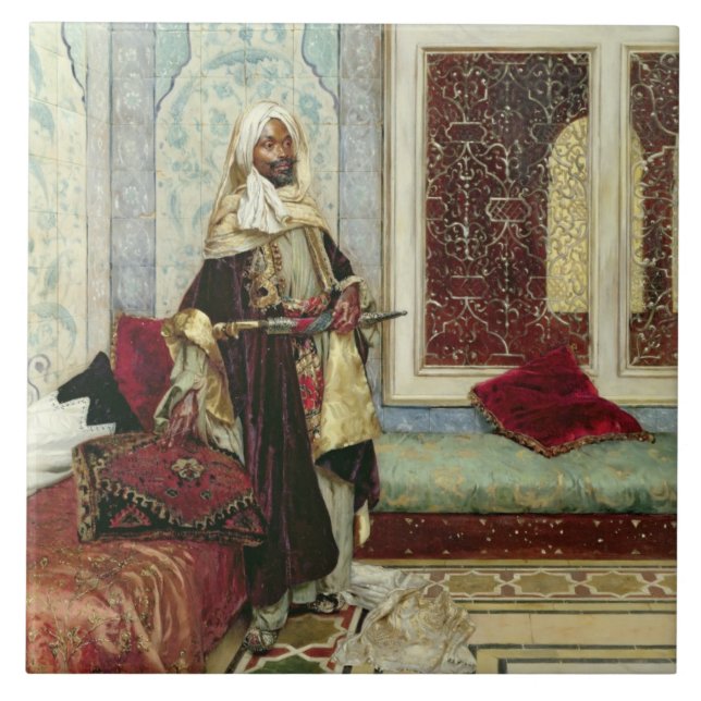 Esperando uma audiência (óleo no painel) (Frente)