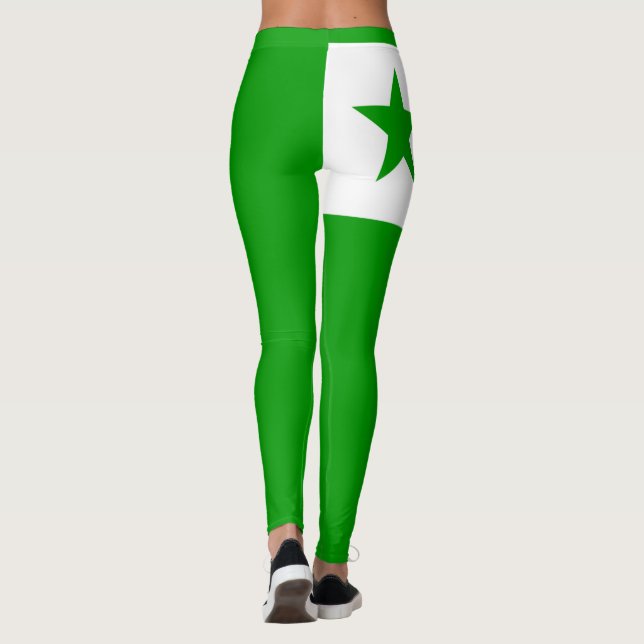Esperanto flag Leggings (Verso)
