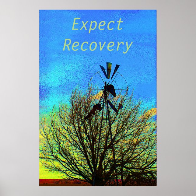 Esperar Poster de Motivação de Recuperação (Frente)