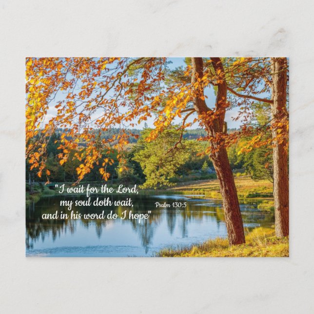 Esperem pelo Senhor, Esperança no Cartão de Palavr (Frente)