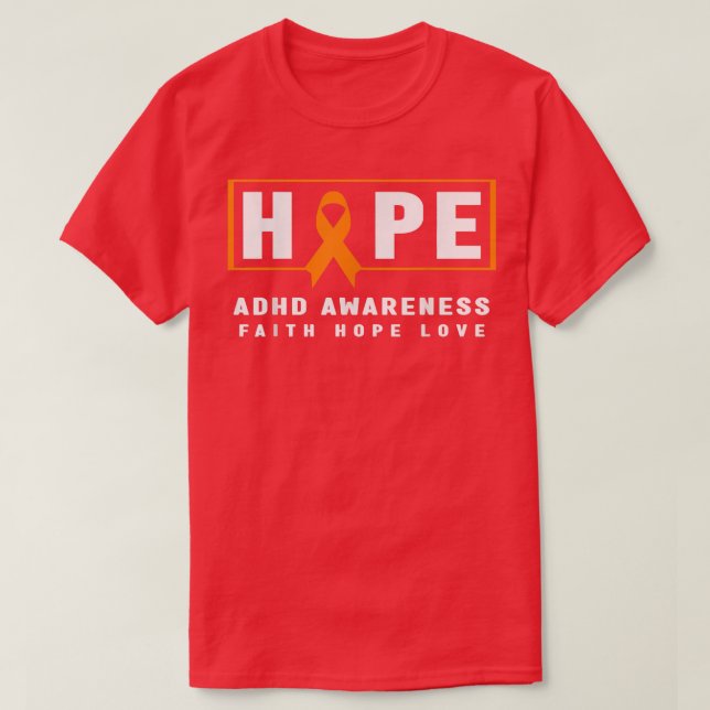 Espero que a Camisa de Consciência do ADHD - Fita  (Frente do Design)