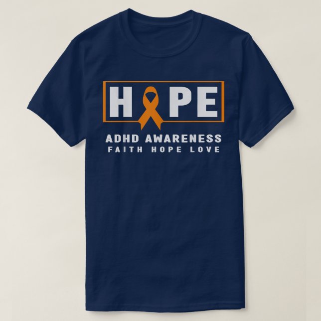 Espero que a Camisa de Consciência do ADHD - Fita  (Frente do Design)