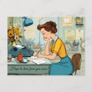 Espero que você ouça em breve! Cartão Postal