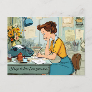 Espero que você ouça em breve! Cartão Postal