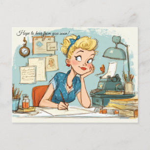 Espero que você ouça em breve! Cartão Postal