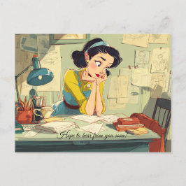 Espero que você ouça em breve! Cartão Postal