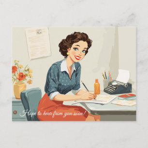 Espero que você ouça em breve! Cartão Postal