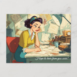 Espero que você ouça em breve! Cartão Postal