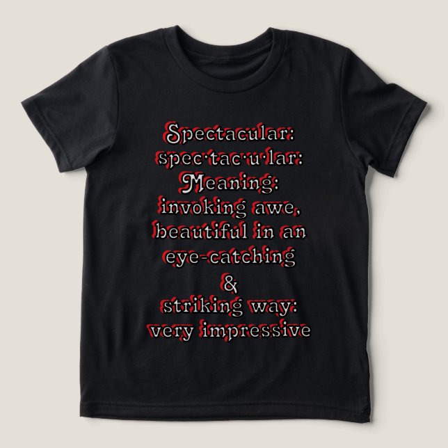 Espetacular: ・ de definição tac ・ u lar ・ (Design frontal)