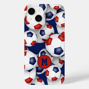 Espetáculo das bolas de futebol vermelho-azul