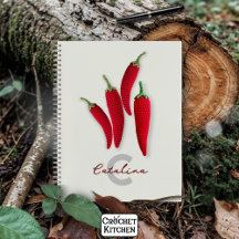 Espicia Vermelho Moderno Mínimo Crochet Jalapeno N