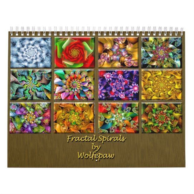 Espirais Fractais por Calendário Wolfepaw (Capa)