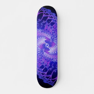 Espirais roxos e azuis: skate