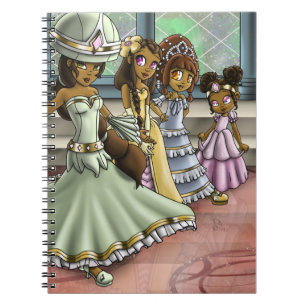 Espiral "4 princesas" caderno