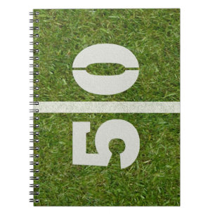 Espiral 50th Caderno do campo de futebol do aniversário