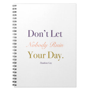 Espiral Acento do ouro do caderno do bom dia