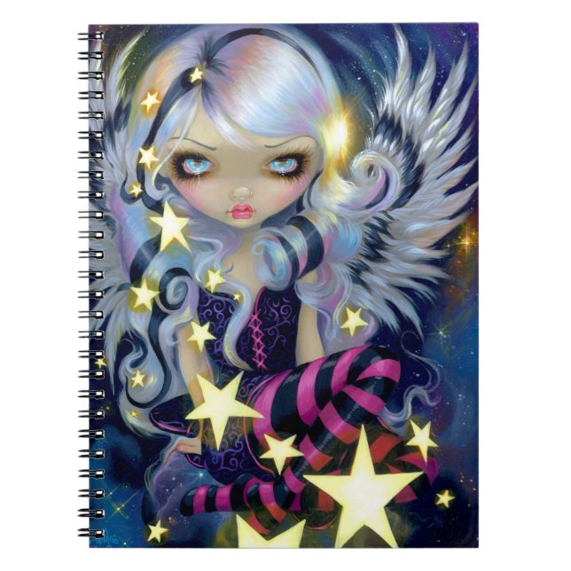 Espiral "Anjo caderno da luz das estrelas" (Frente)
