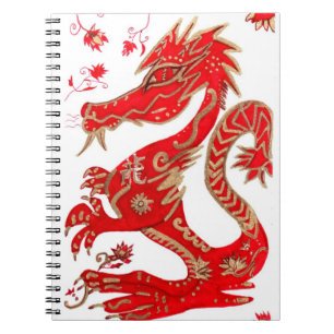 Espiral Ano chinês do caderno do dragão