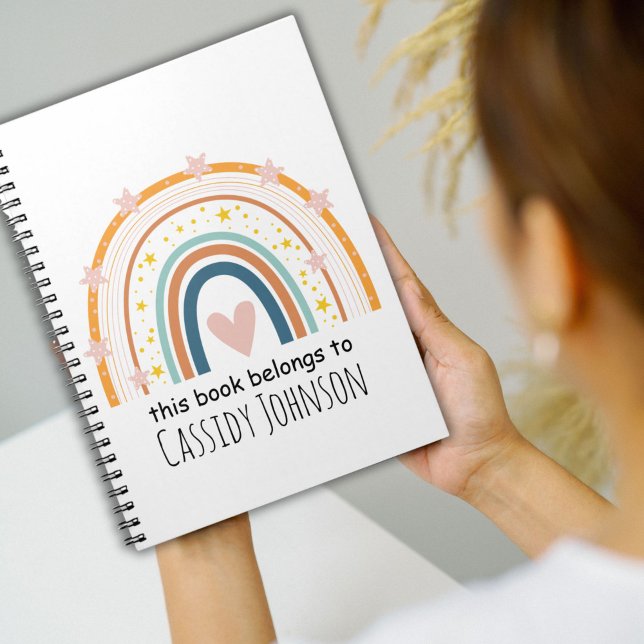 Espiral Arco-íris pastel este livro pertence ao caderno de (Criador carregado)