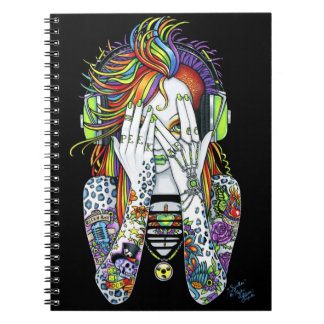 Espiral Auge de Synthea Psytrance um caderno do tatuagem