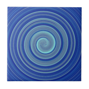 Espiral azul e turquesa