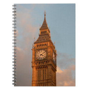 Espiral Big Ben no caderno de Londres