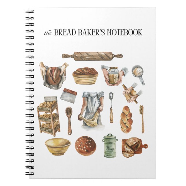 Espiral Bloco de notas, caderno de receitas (Frente)