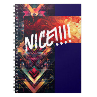Espiral Bold Graphic "NICE!!!!!" Caderno