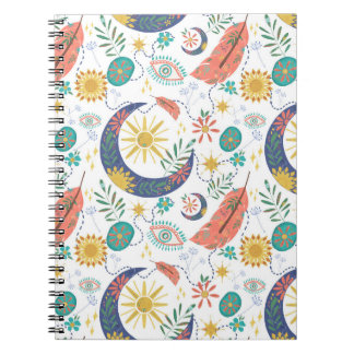 Espiral Bolsa Cheia de Brilhos Celestial Boho Caderno Espi