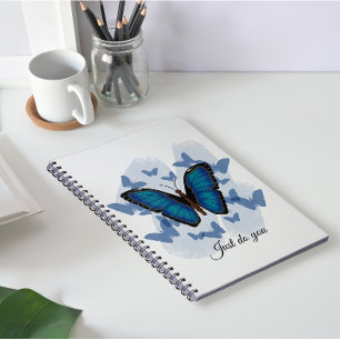 Espiral Borboletas azuis - Caderno clássico