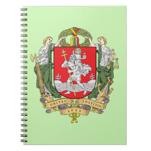 Espiral Brasão de armas de Vilnius, Lituânia Caderno