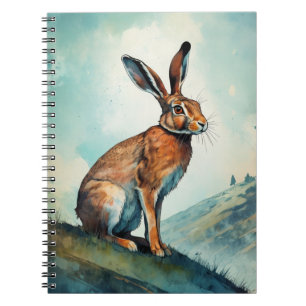 Espiral Bunny Hare em um Hill Caderno