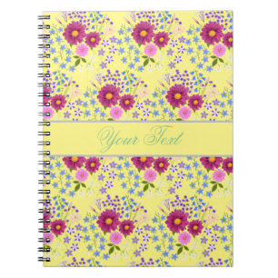 Espiral Buquê de Flores com Caderno Dahlia