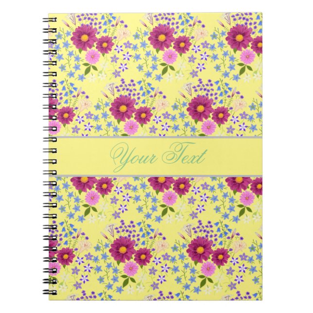 Espiral Buquê de Flores com Caderno Dahlia (Frente)