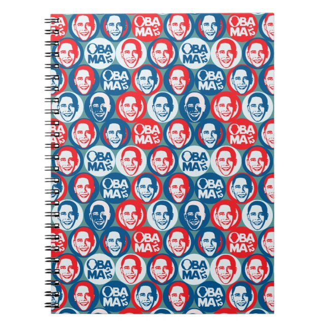 Espiral Caderno 2012 do pop art de Obama (Frente)