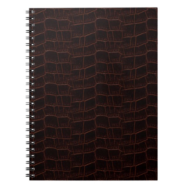 Espiral Caderno 4b do couro da pele de cobra - (Frente)
