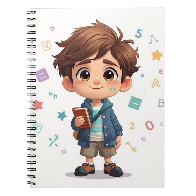 Espiral Caderno Adorável para Estudante – Presente de Volt (Frente)