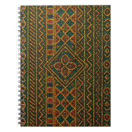 Espiral Caderno Africano Contas Kente