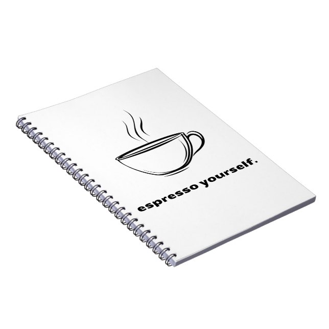 Espiral Caderno Amante de Café Espresso a Si Mesmo  (Lado Direito)