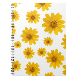 Espiral Caderno Amarelo Brilhante Margarida