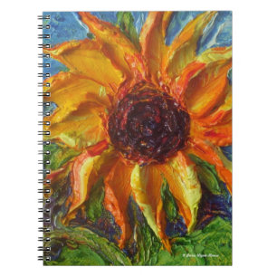 Espiral Caderno amarelo do girassol