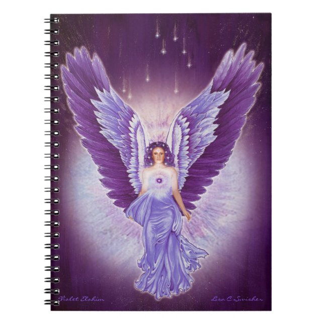 Espiral Caderno Amethyst violeta do anjo (Frente)