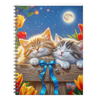 Espiral Caderno amigos gatinhos fofos