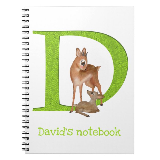 Espiral Caderno Animal ABC D é para dik-dik (Frente)