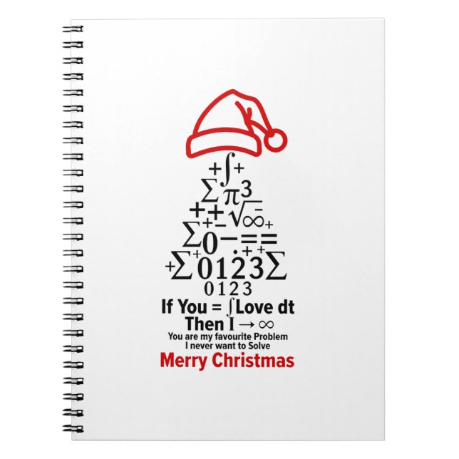 Espiral Caderno Árvore de Natal de Matemática - Presente d (Frente)