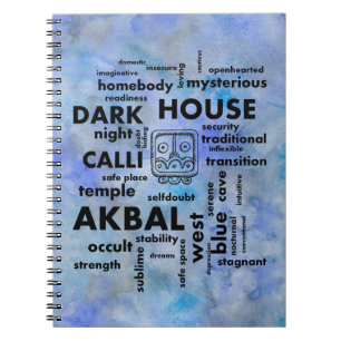 Espiral Caderno asteca maia de Akbal Calli da nuvem da