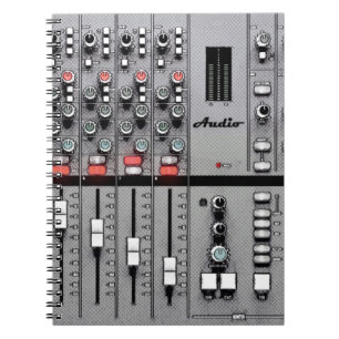 Espiral Caderno audio da folha do misturador "tome"